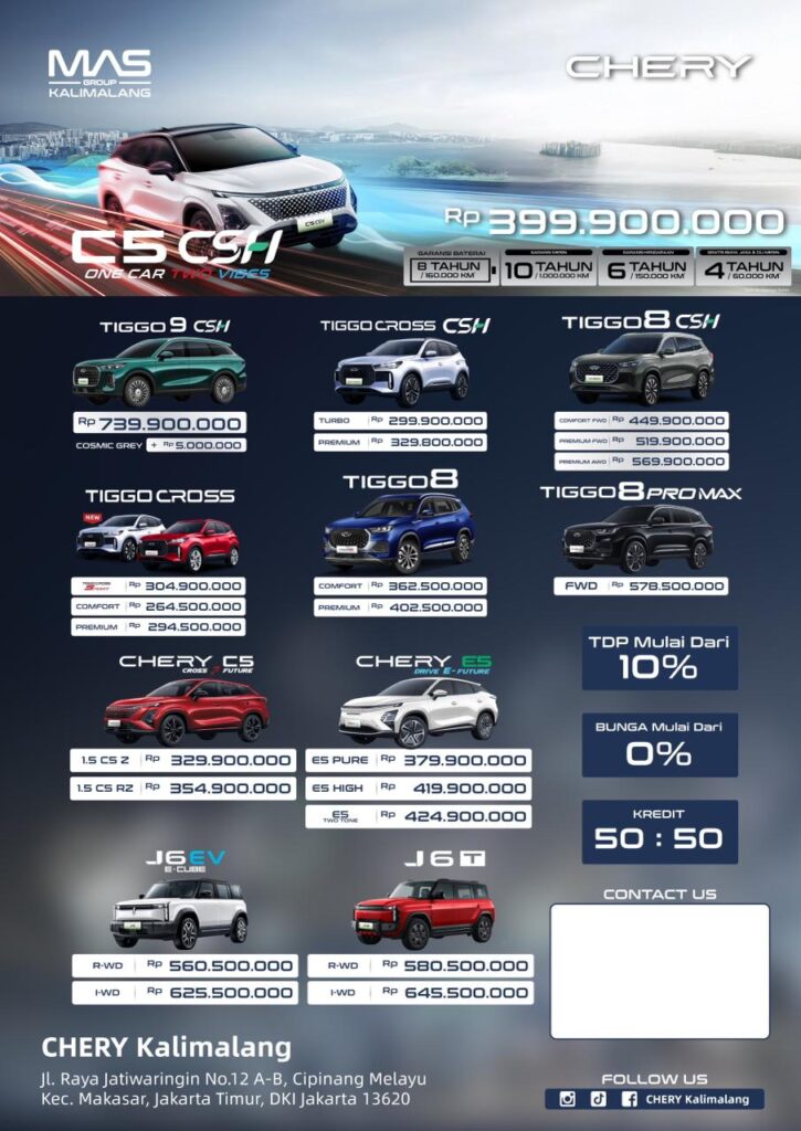 icha harga Chery 2026